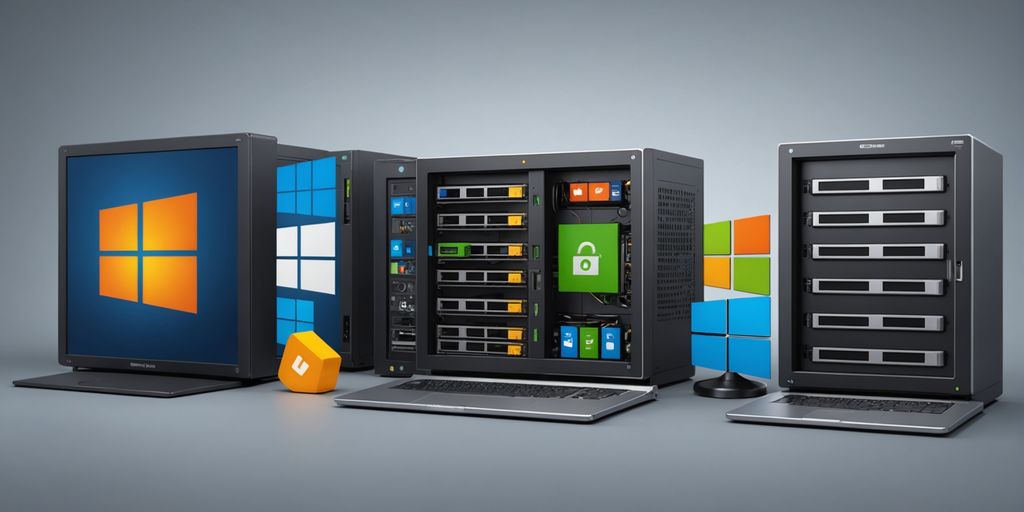 Illustration of Windows network backup and recovery solutions