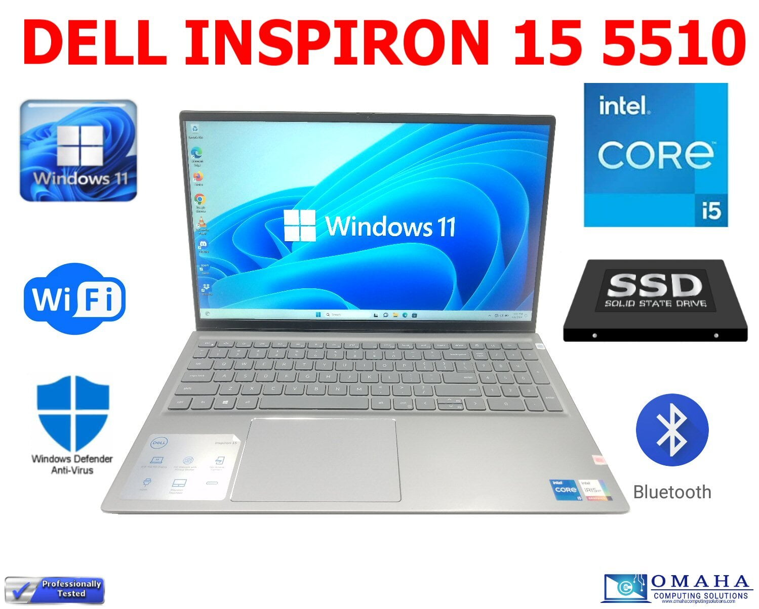 DELL INSPIRON 15 5510 i5-11320H 3.20GHz 16GB RAM 512GB SSD WiFi/BT 15.6" W11PRO