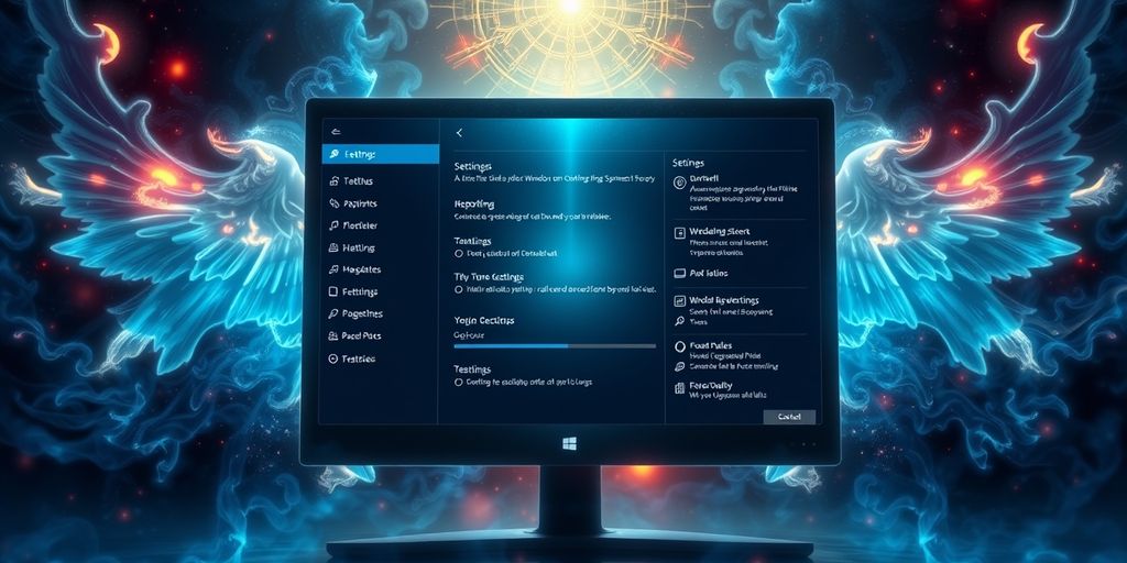 Fantasy-themed computer interface with magical elements.using Windows 10 God mode