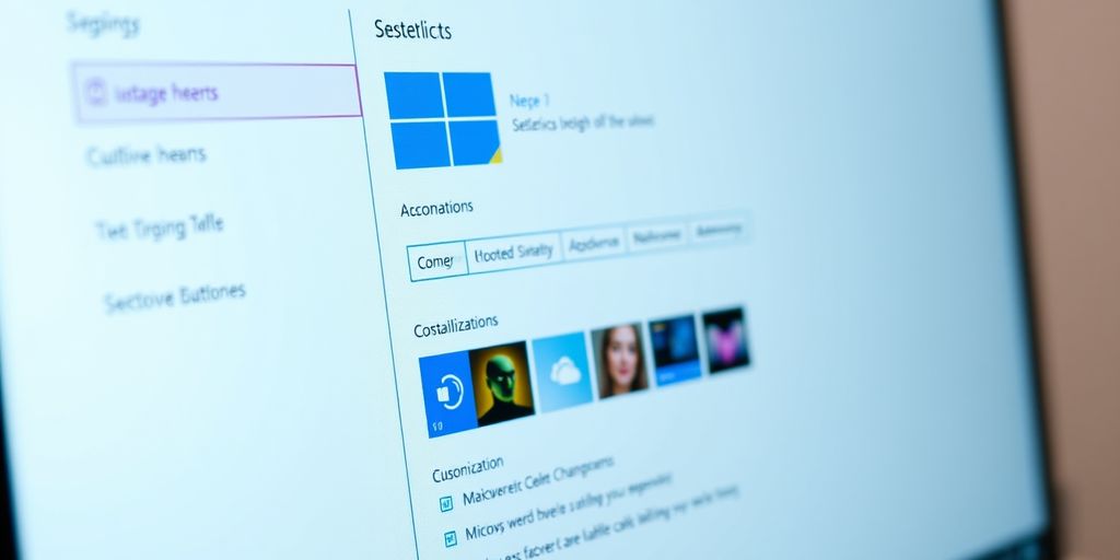 Windows 10 settings customization screen