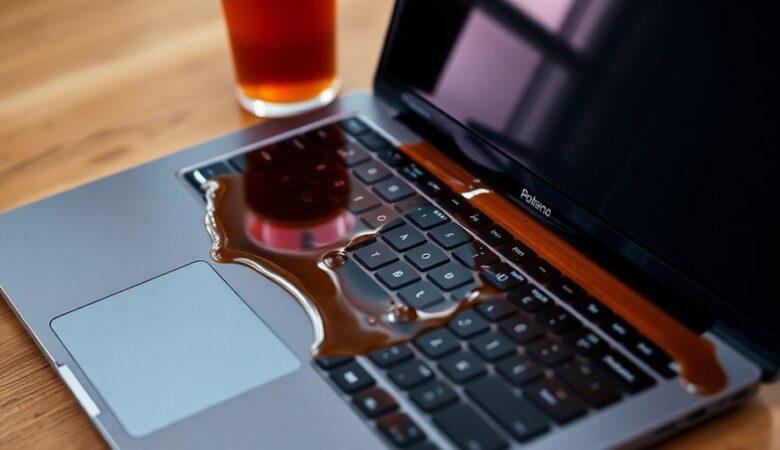 What You Should Do If You Spill a Drink on a Laptop